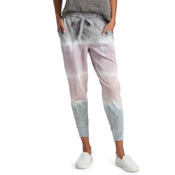 Splendid Pants - Splendid Tie Dye Jogger Pant Gray Pink Lounge Athleisure Casual Cotton Size XS